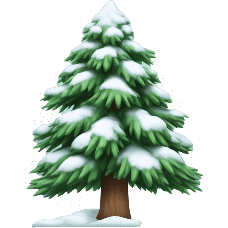 Pine tree with snow emoji