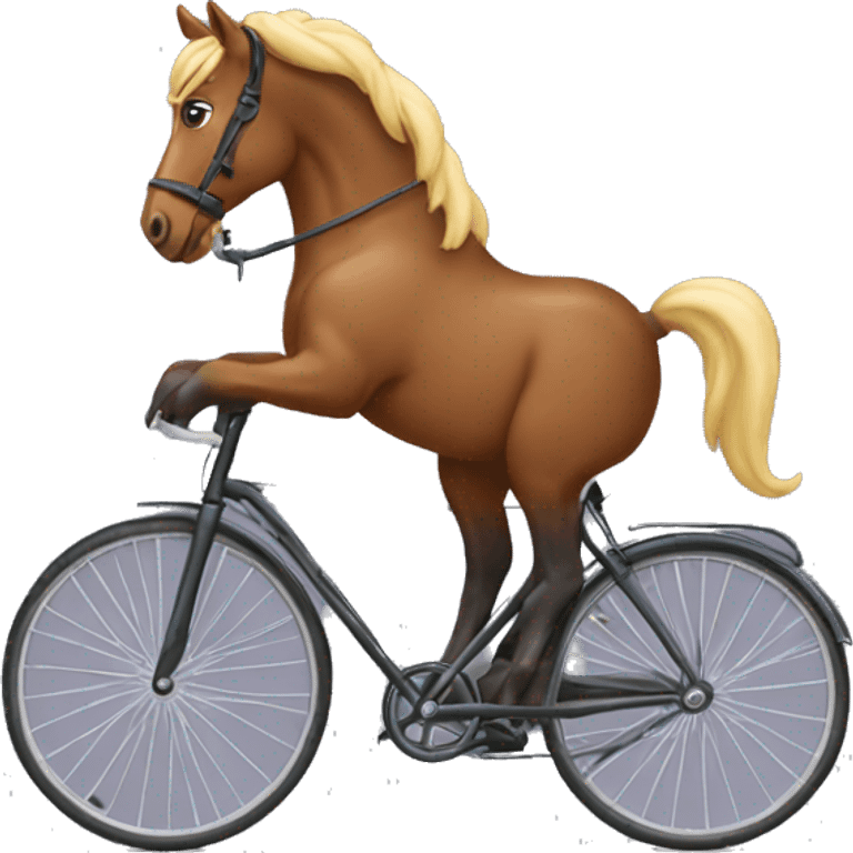 Paard op een fiets emoji