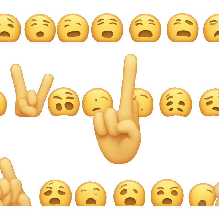 Emoji cool face fingers M emoji