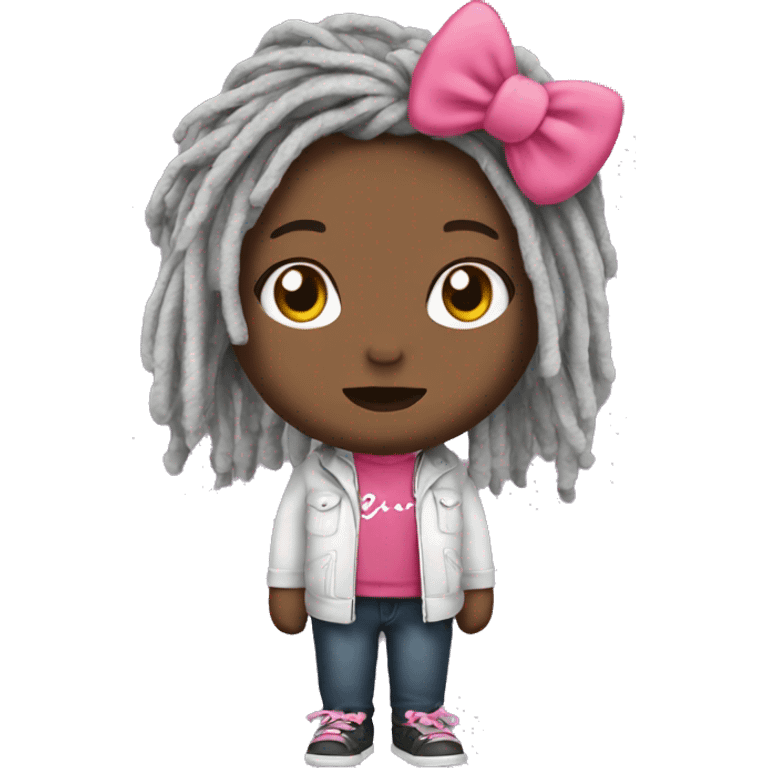 hello kitty with locs as har emoji