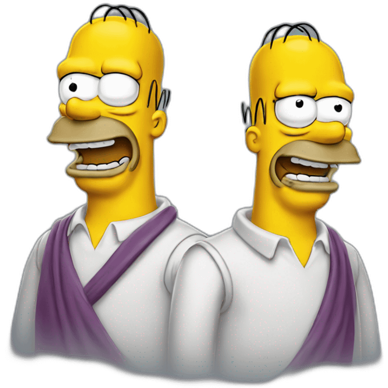 Homer Simpsons laughing emoji