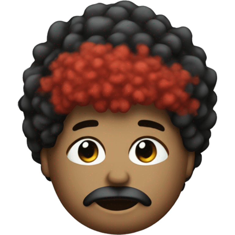 fat ice spice, black with curly red afro emoji