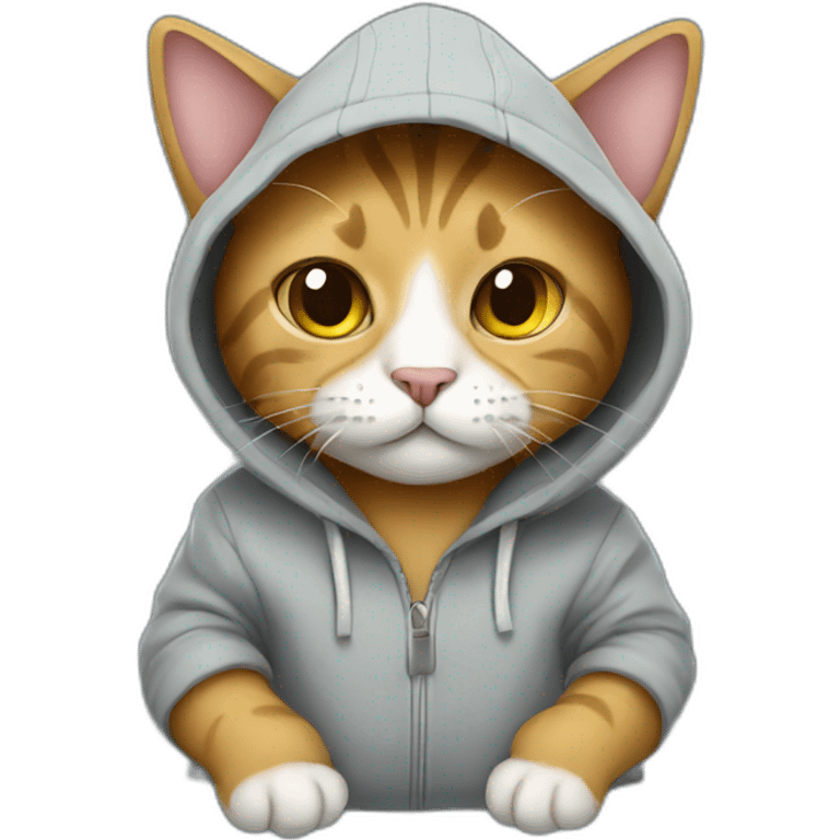 cat in a hoodie emoji