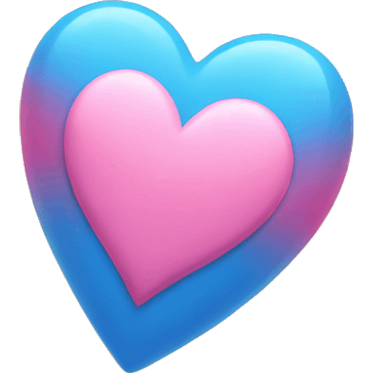 Blue and pink heart emoji