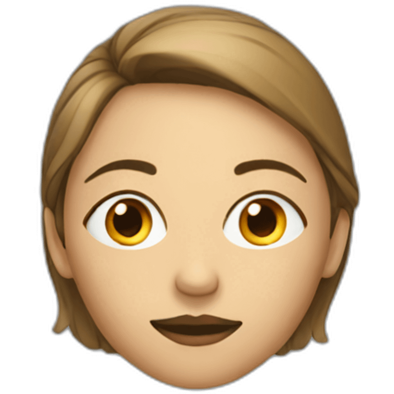 A woman looking with her eyes in the right side emoji