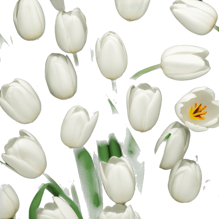 white tulips emoji