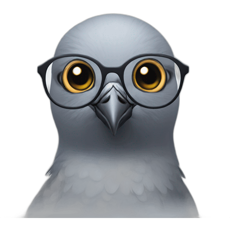 pigeon with glasses emoji