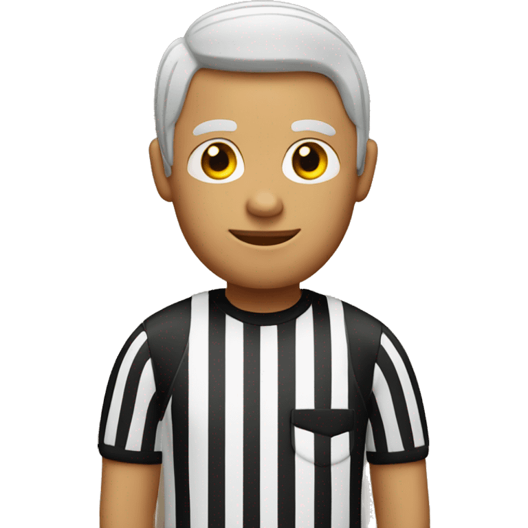 Referee in stripy top emoji