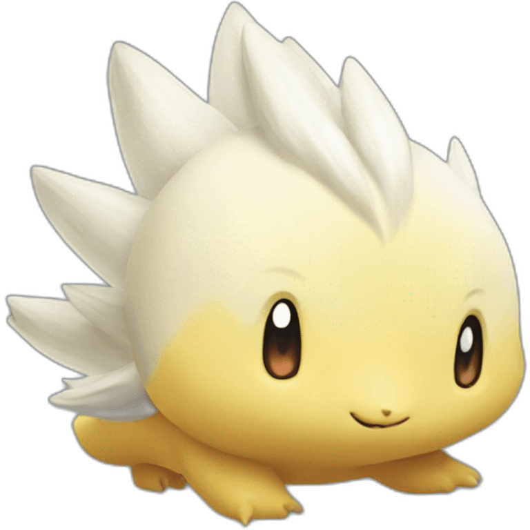 pokemon cyndaquil with a white hair crest emoji