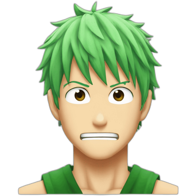 Face zoro one piece like the manga emoji