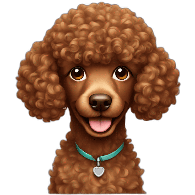 curly hair-poodle-brown-smile emoji