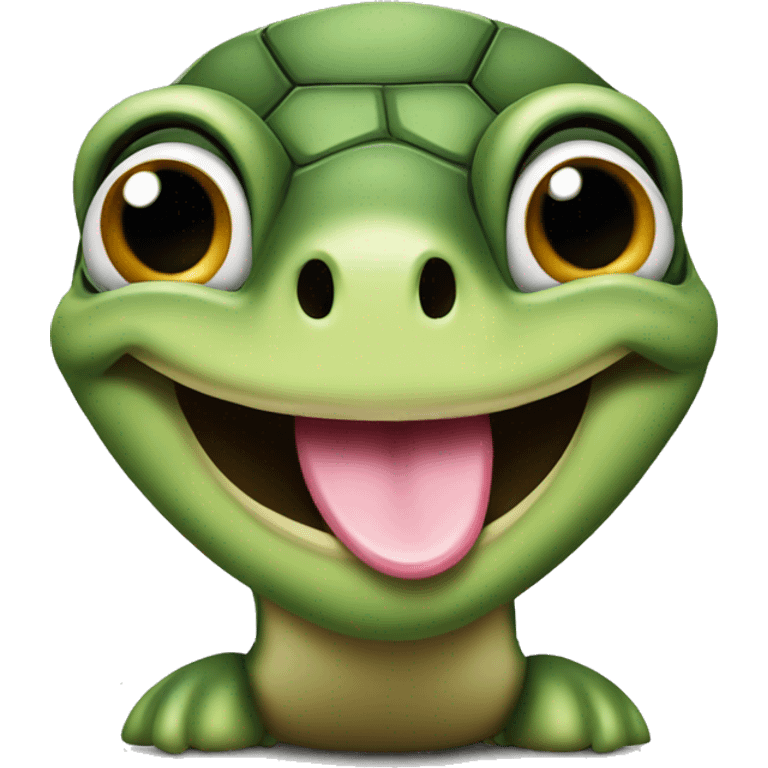 turtle with tongue stickingout emoji