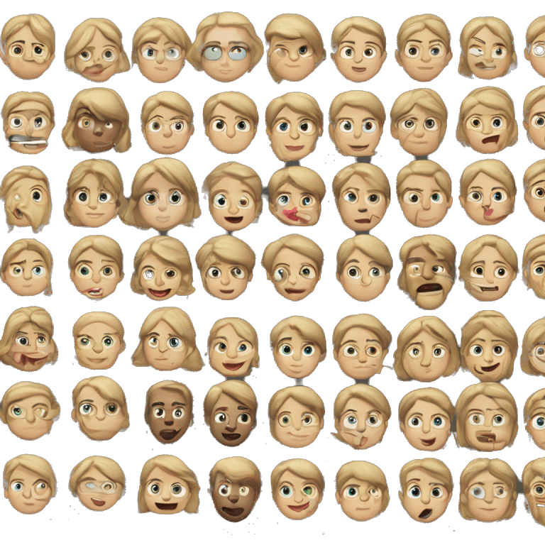 Девочка с челкой и белыми волосами  emoji