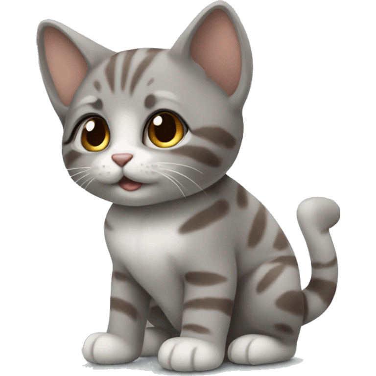  baby cat grey and brown emoji