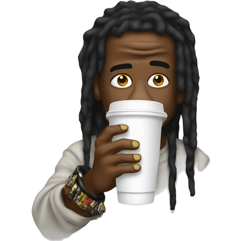 LIL WAYNE WITH A STYROFOAM CUP emoji