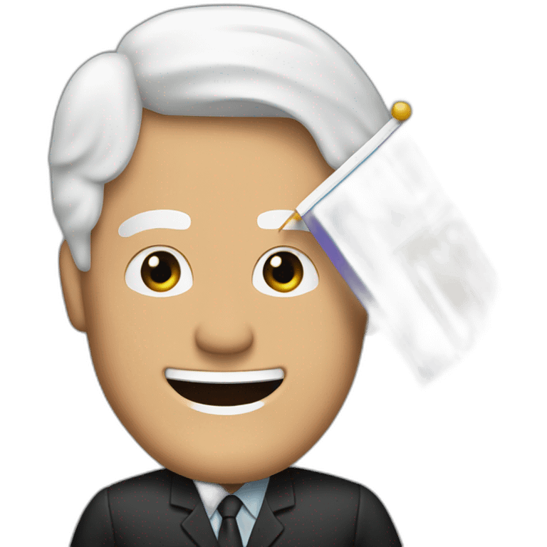 bill clinton holding transgender pride flag emoji