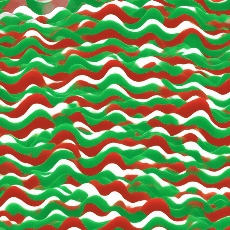 Red and green color Musical waves emoji