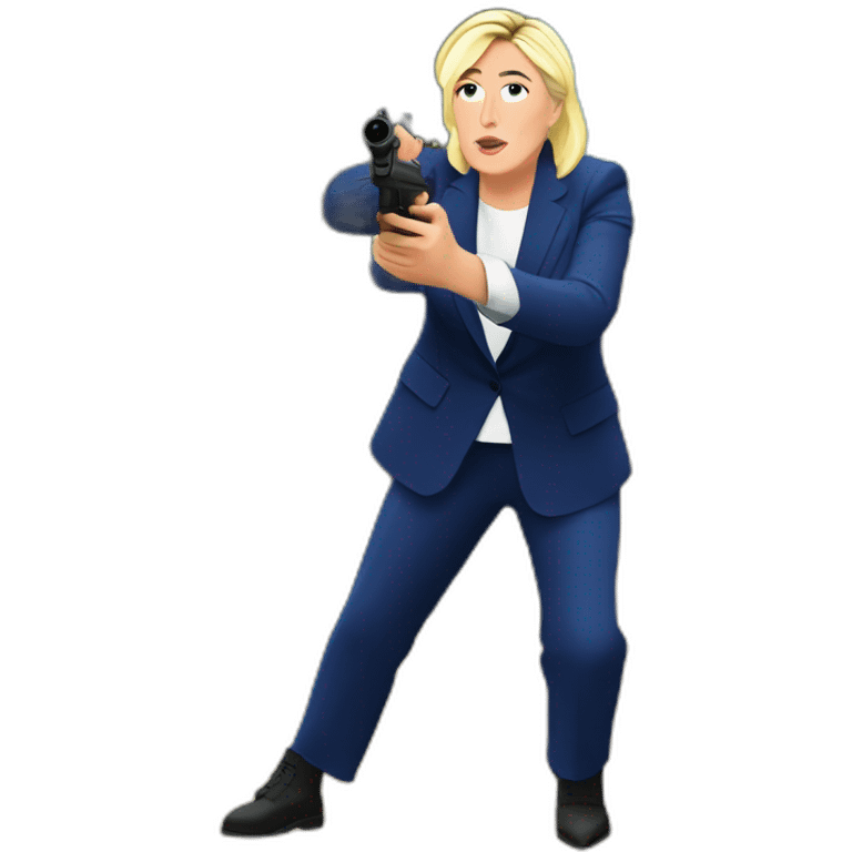 Marine Le pen shooting trees emoji