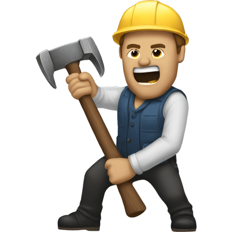 hammering in a solo parody emoji