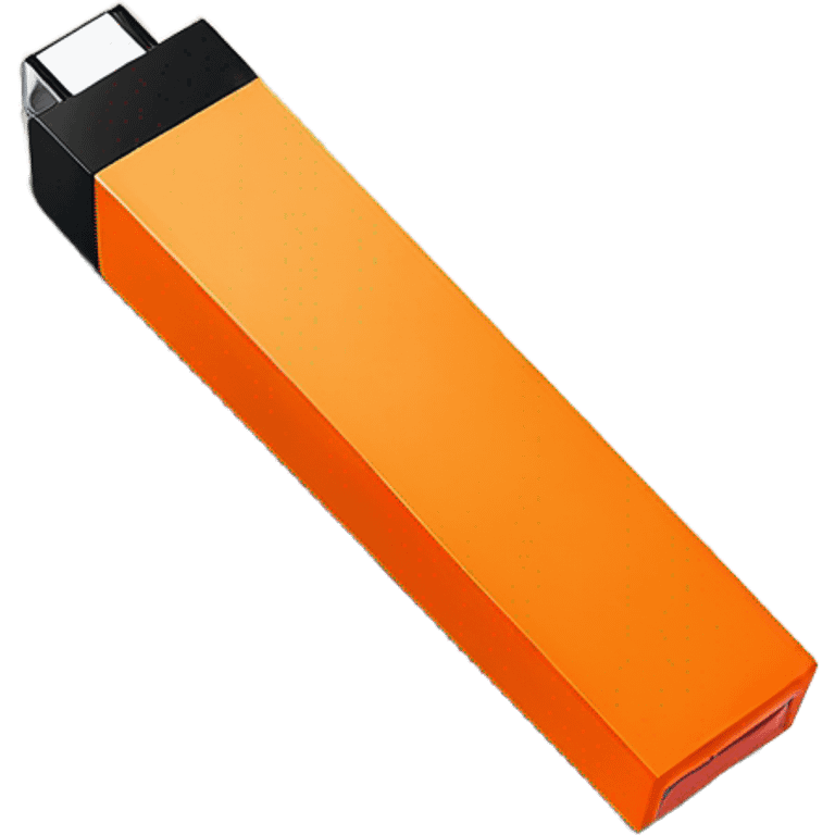 Orange colored juul pod emoji