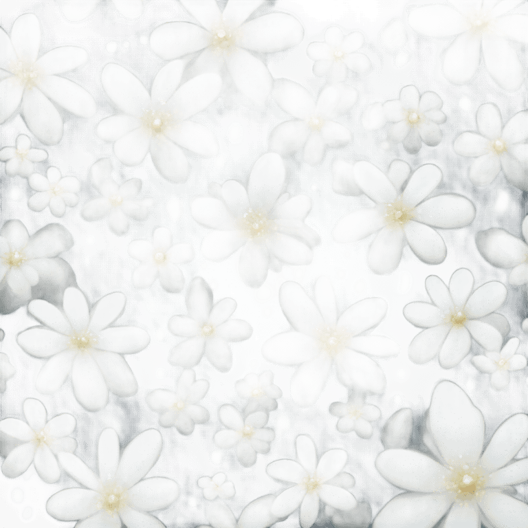 magical sparkling white flowers  emoji