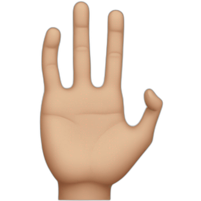 Closed hand with raised ring finger emoji