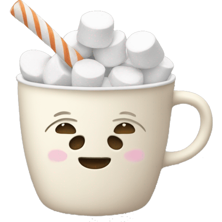 Cup with marshmallows  emoji