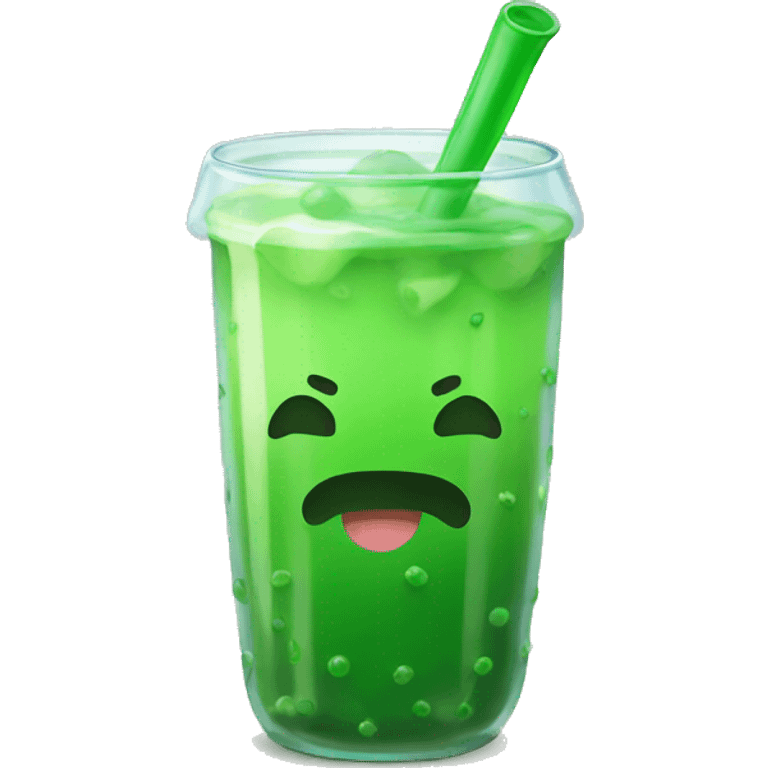 Green boba  emoji