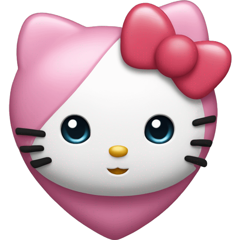 hello kitty with heart emoji