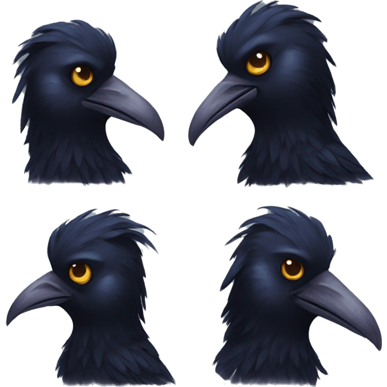 Raven heart emoji