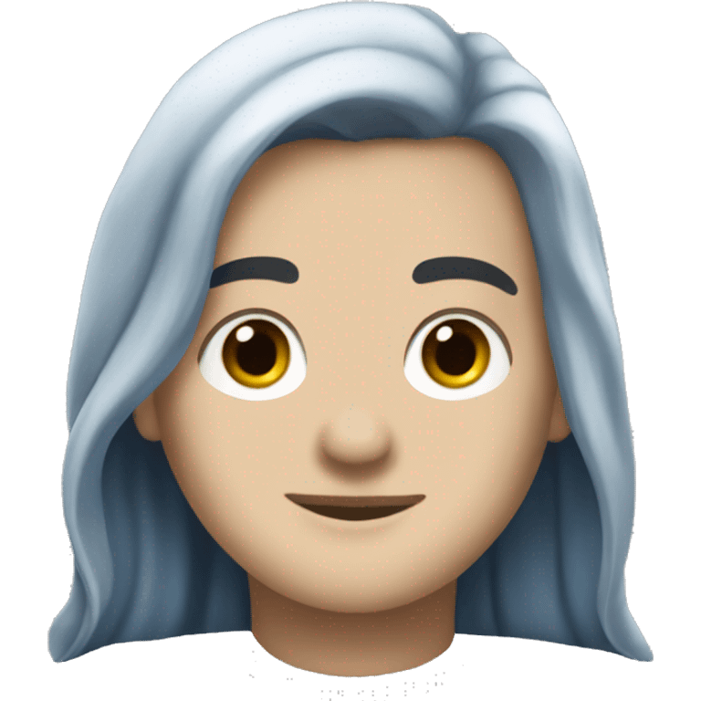 White ravenclaw with long dark hair emoji