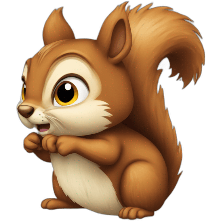 the frightened squirrel emoji