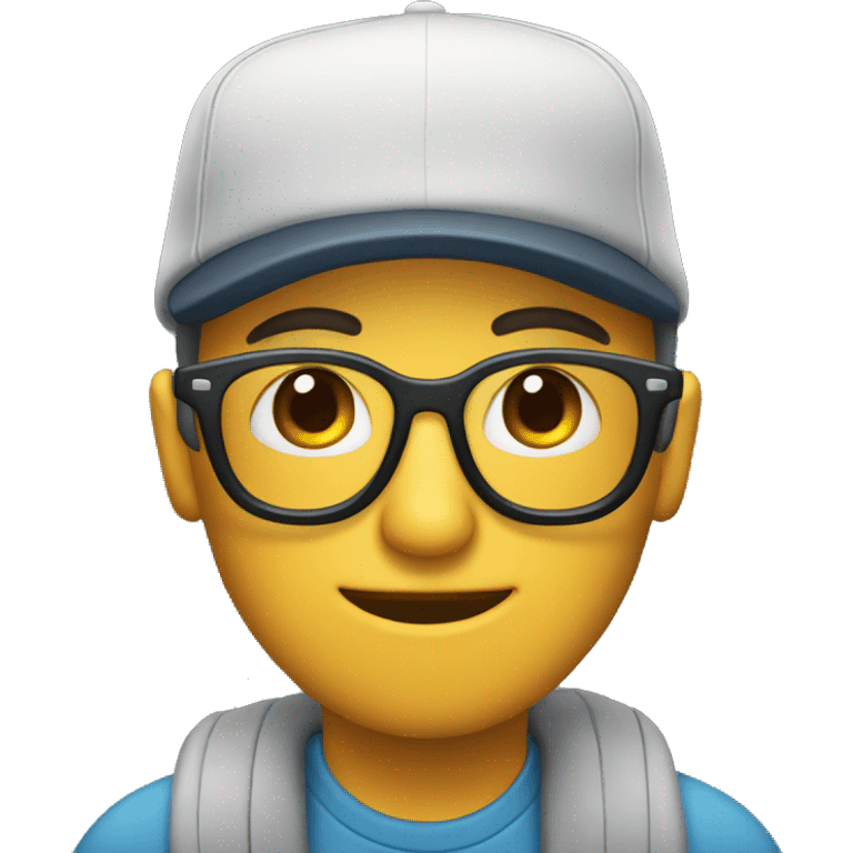 Persona con lentes y gorra  emoji