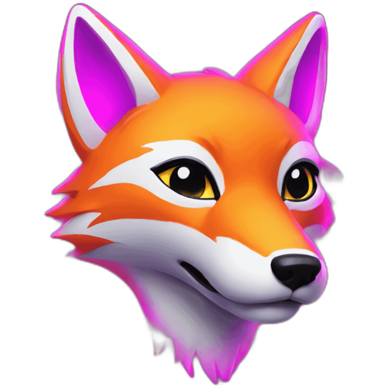 neon fox emoji