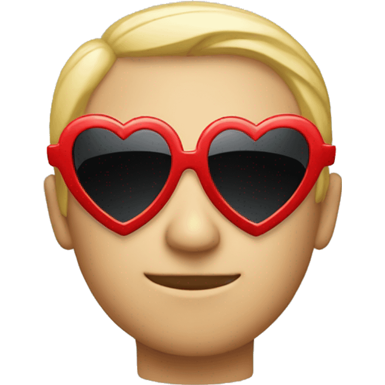 red heart shaped sunglasses  emoji