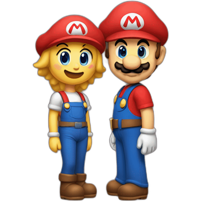 luidji and Mario in love emoji