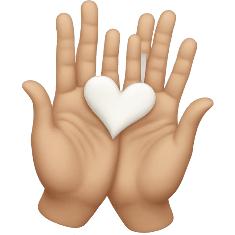 heart with hands with something
 emoji