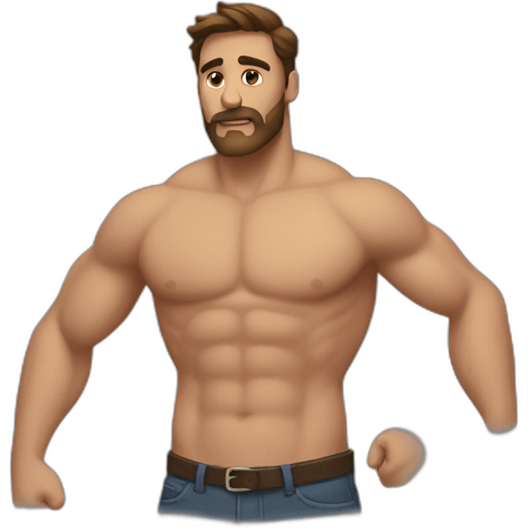 hombre musculoso side chest emoji