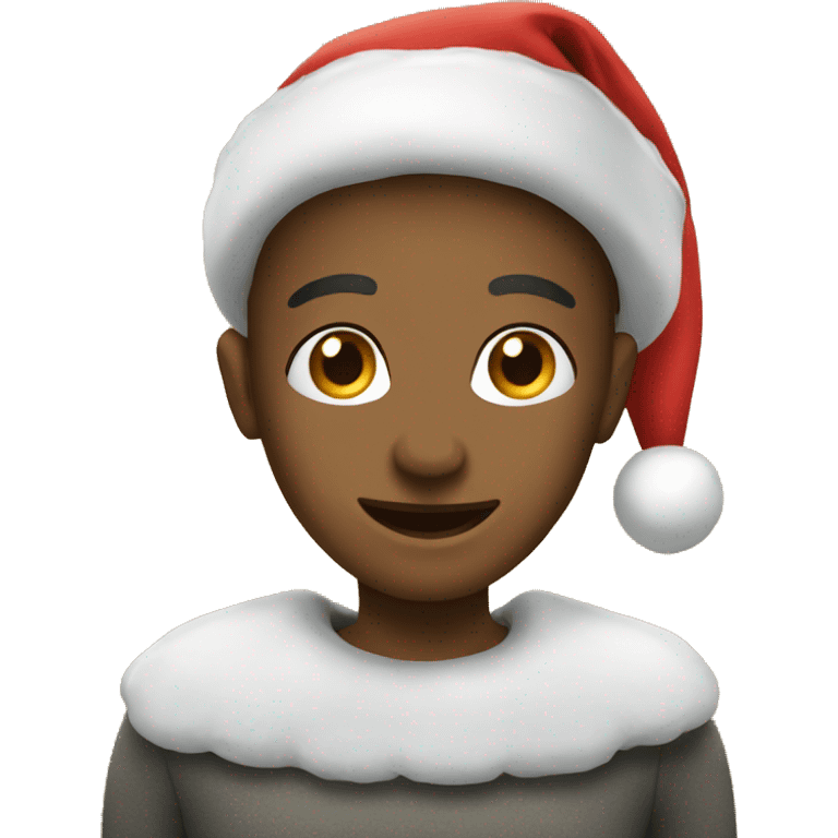 A Christmas emoji