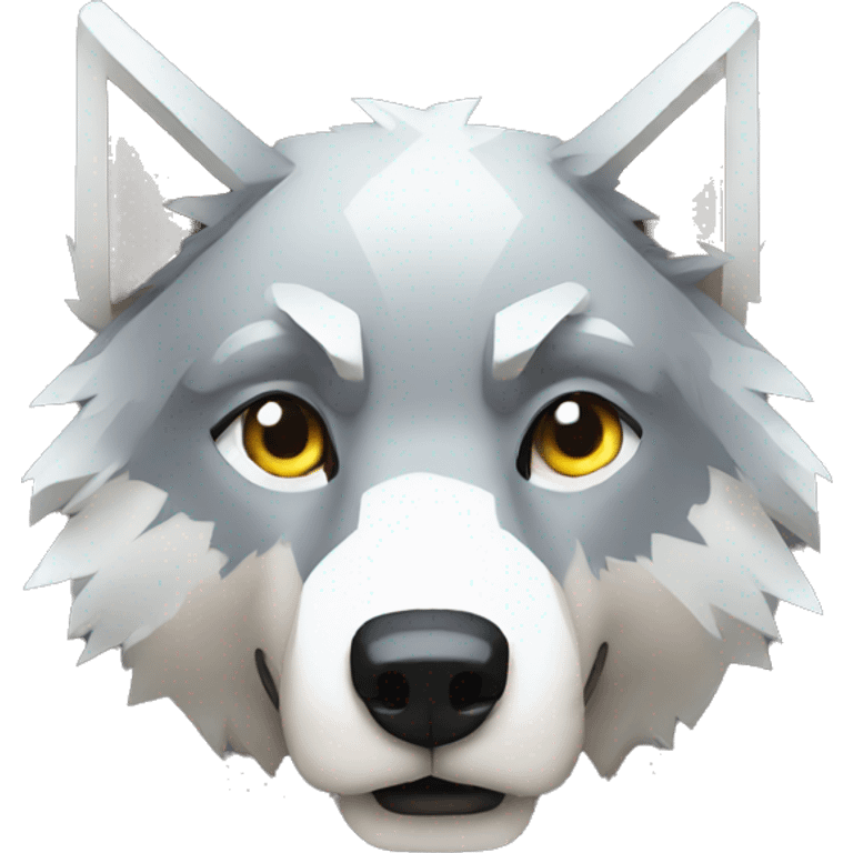 pixelated wolf emoji