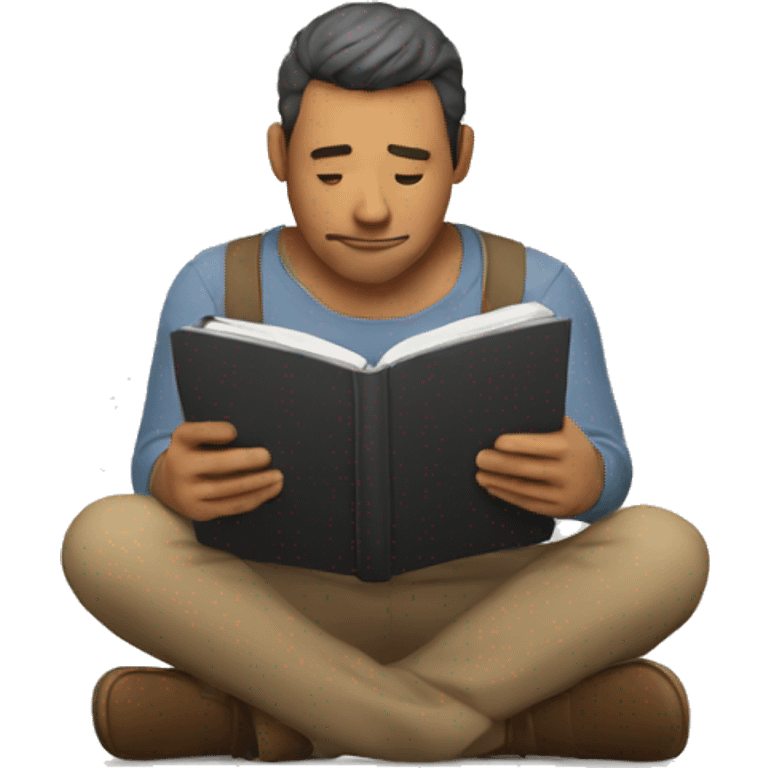 man reading a journal emoji