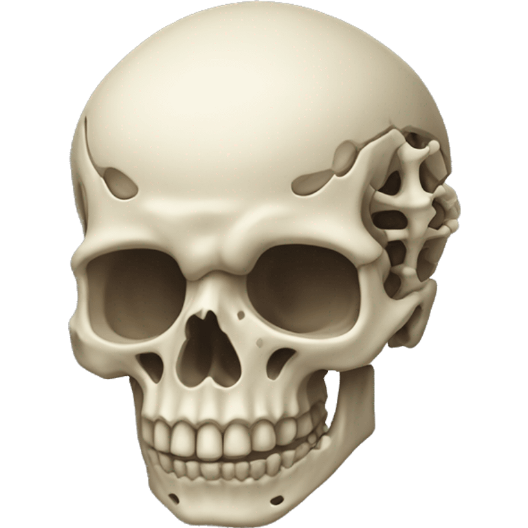 skeleton which is only a skull and spine emoji