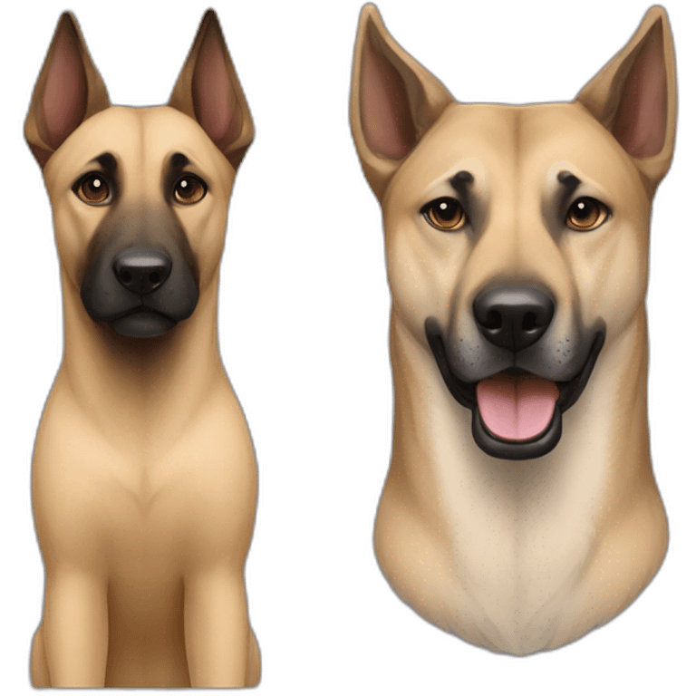 Mixture between a kangal dog and a malinois dog emoji