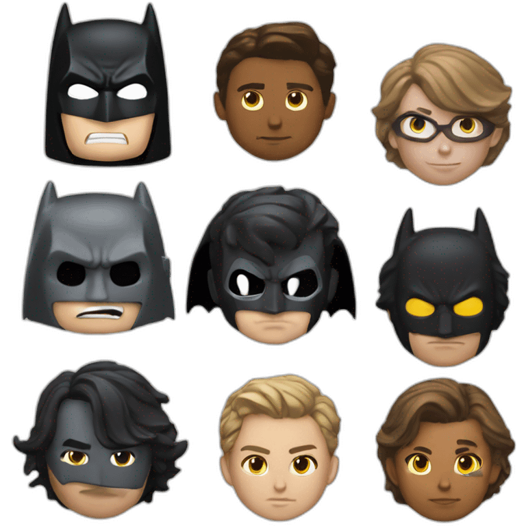 Realiza un emoji de batman enojado emoji