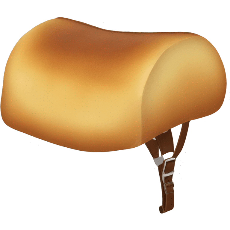 Piece of bread on a horse saddle emoji