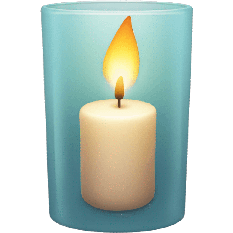 Candle in a powder-colored glass emoji