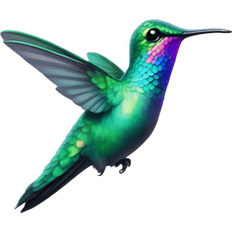 Iridescent hummingbird  emoji