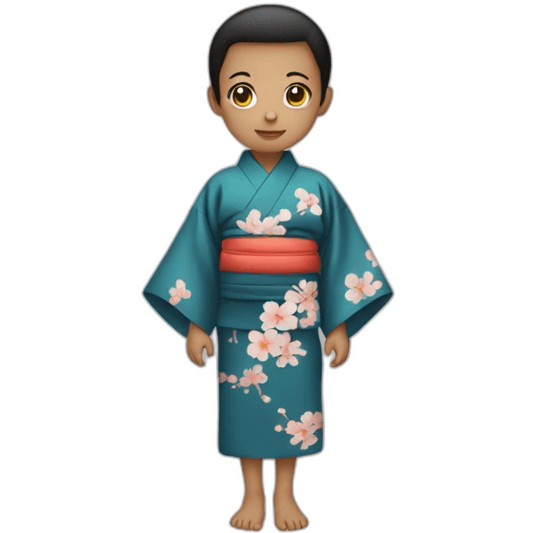 kids with kimono emoji