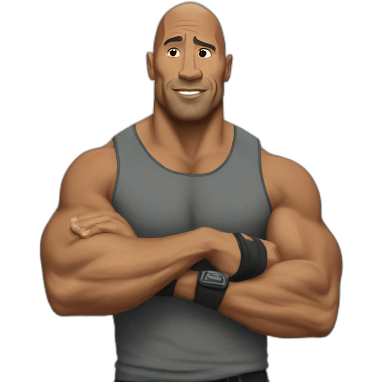 The rock a rock emoji