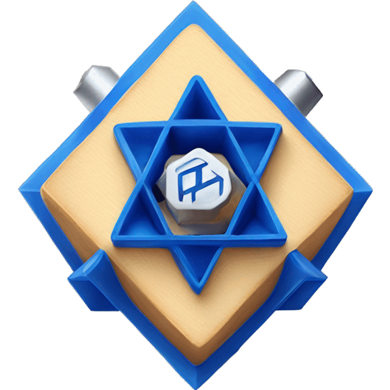 Jewish dreidel a four-sided spinning top, played during the Jewish holiday of Hanukkah emoji